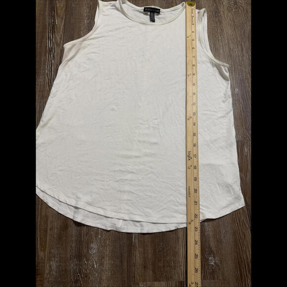 Eileen Fisher White Basic Quiet Luxury Designer Oversized Stretchy Tank XXS - Picture 2 of 10